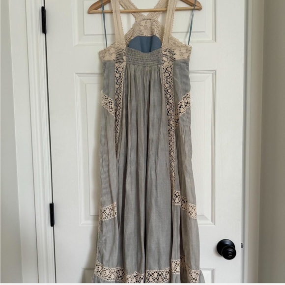 Free People blue striped and lace maxi dress - Picture 6 of 10